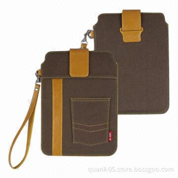 PU or Fabric Cases for iPad 4/3 iPad Mini Pouch with Handstrap